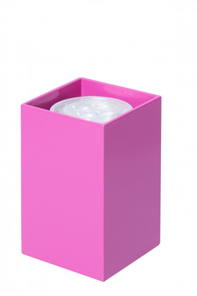 Светильник накладной Tubo6 SQ P1 28, металл розовый, H95мм/60*60мм, 1 x GU10 MR16/50W