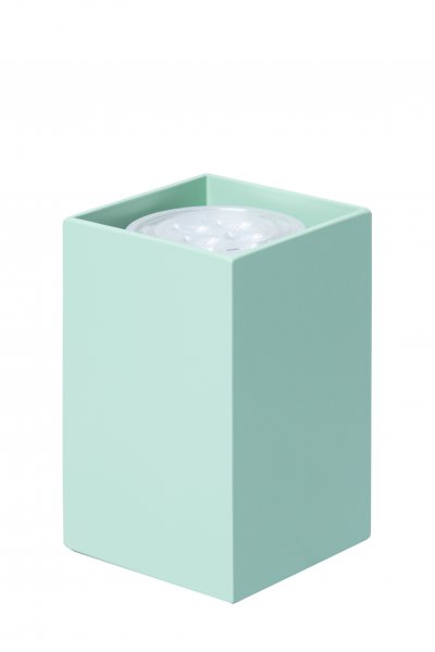 Светильник накладной Tubo6 SQ P1 30, металл светло-зеленый, H95мм/60*60мм, 1 x GU10 MR16/50W