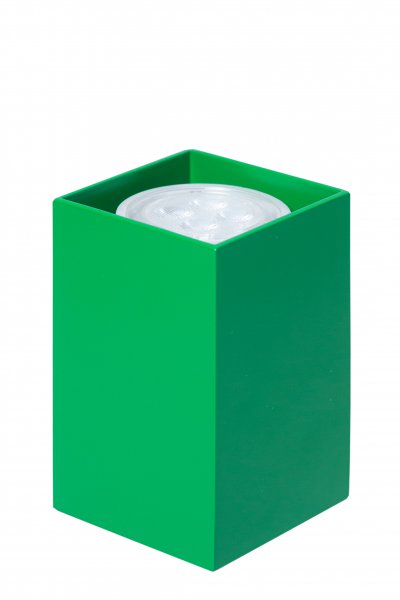 Светильник накладной Tubo6 SQ P1 31, металл зеленый, H95мм/60*60мм, 1 x GU10 MR16/50W