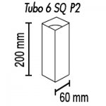 Потолочный светильник Tubo6 SQ P2 10, Металл,Белый,H20/W6/L6,1xGU10