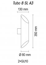 Настенный светильник Tubo8 SL A3 15 G