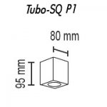 Светильник накладной Tubo8 SQ P1 10, металл белый, H95мм/L80мм, 1 x GU10 MR16/50w