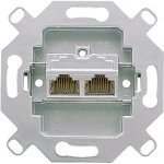 JUNG механизм Розетка компьютерная 2-ая наклонная кат 6 (выходы раздельные) (UAE8-8UPOK6)