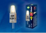 Лампа светодиодная Uniel LED-JC-12/1,5W/WW/G4/CL SIZ05TR
