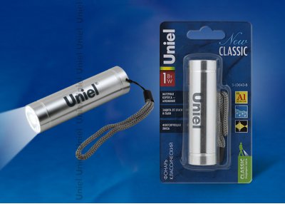 Фонарь Uniel S-LD043-B Silver
