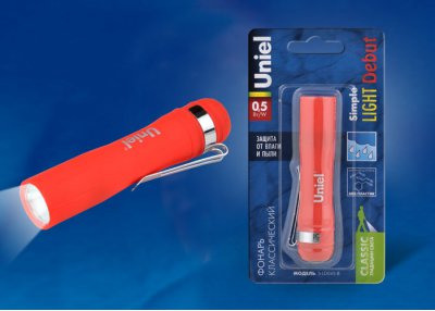 Фонарь Uniel S-LD045-B Red