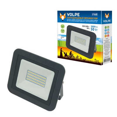 Прожектор светодиодный Volpe ULF-Q511 50W/DW IP65 220-240В BLACK Прожектор светодиодный Volpe ULF-Q511 50W/DW IP65 220-240В BLACK