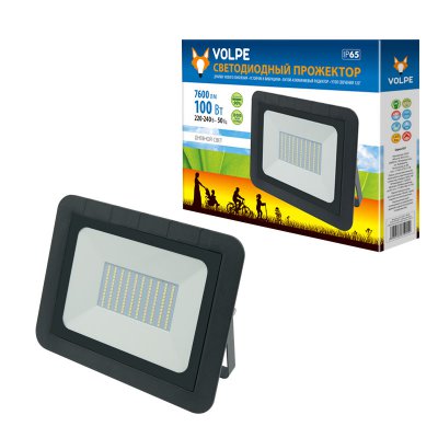 Прожектор светодиодный Volpe ULF-Q511 100W/DW IP65 220-240В BLACK Прожектор светодиодный Volpe ULF-Q511 100W/DW IP65 220-240В BLACK