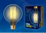 Лампа накаливания Uniel IL-V-G80-60/GOLDEN/E27 VW01