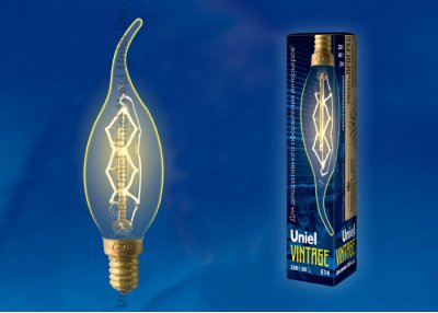 Лампа накаливания Uniel IL-V-CW35-60/GOLDEN/E14 ZW01 Лампа накаливания Uniel IL-V-CW35-60/GOLDEN/E14 ZW01