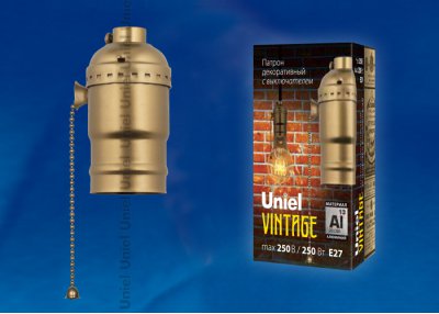 Патрон декоративный Uniel DLC-V-H01Z/E27 BRONZE