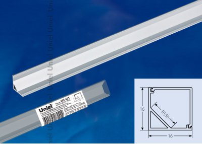 Накладной профиль Uniel UFE-A05 SILVER 200 POLYBAG