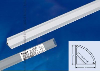 Накладной профиль Uniel UFE-A06 SILVER 200 POLYBAG