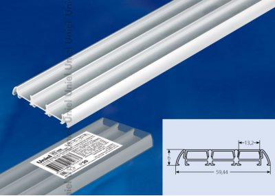 Накладной профиль Uniel UFE-A08 SILVER 200 POLYBAG