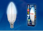 Лампа светодиодная диммируемая Uniel LED-C37-6W/NW/E14/FR/DIM PLP01WH
