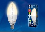 Лампа светодиодная Uniel LED-C37-7W/WW/E14/FR PLP01WH