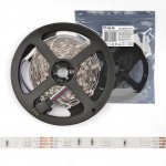 Гибкая светодиодная лента на самоклеящейся основе Volpe ULS-Q911 5050-30LED/m-8mm-IP20-DC12V-7,2W/m-3M-RGB