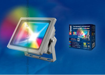 Прожектор светодиодный Uniel ULF-S01-30W/RGB/RC IP65 110-240В
