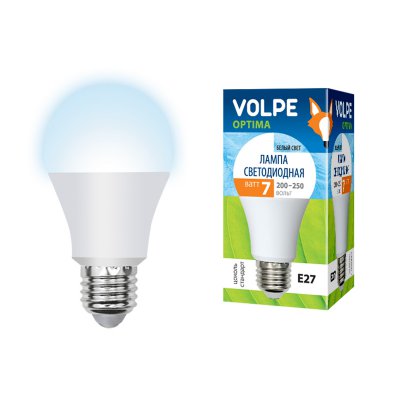 Лампа светодиодная Volpe LED-A60-7W/NW/E27/FR/O