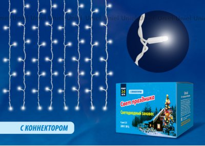 Занавес светодиодный с эффектом мерцания Uniel ULD-C2030-240/TWK WHITE IP67 Занавес светодиодный с эффектом мерцания Uniel ULD-C2030-240/TWK WHITE IP67