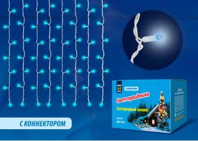 Гирлянда-занавес Uniel ULD-C2030-240/SWK BLUE IP67