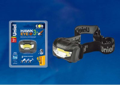 Фонарик Uniel S-HL017-C Black