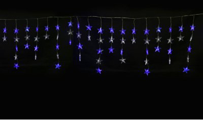 Гирлянда-занавес Uniel ULD-E5505-196/DTK WHITE-BLUE IP20 STARS-1 Гирлянда-занавес Uniel ULD-E5505-196/DTK WHITE-BLUE IP20 STARS-1