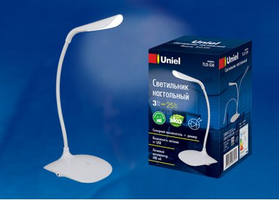 Светодиодный светильник с аккумулятором Uniel TLD-534 White/LED/250Lm/5500K/Dimmer