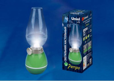 Светодиодный светильник с аккумулятором Uniel TLD-538 Green/LED/80Lm/5500K/Dimmer