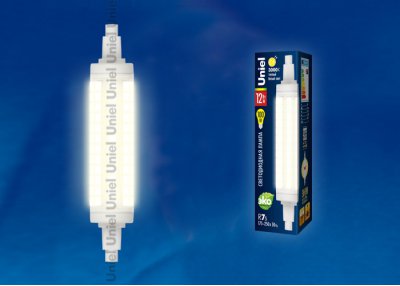 Лампа светодиодная Uniel LED-J118-12W/WW/R7s/CL PLZ06WH Лампа светодиодная Uniel LED-J118-12W/WW/R7s/CL PLZ06WH