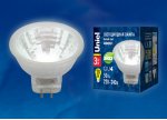 Лампа светодиодная Uniel LED-MR11-3W/NW/GU4/220V GLZ21TR