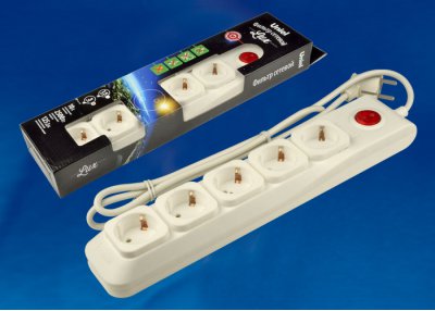 Сетевой фильтр Uniel S-GSL5-3 IVORY