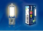 Лампа светодиодная Uniel LED-JCD-4W/WW/G9/CL GLZ01TR