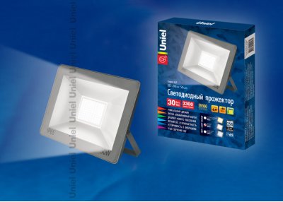 Прожектор светодиодный Uniel ULF-F15-30W/NW IP65 185-240В SILVER