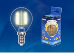 Лампа светодиодная Uniel LED-G45-5W/WW/E14/CL/MB GLM10TR