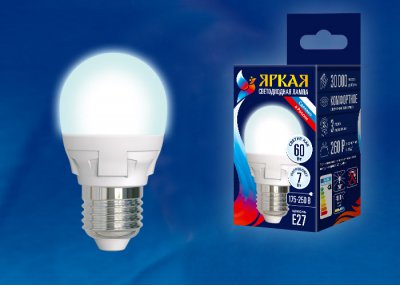 Лампа светодиодная Uniel LED-G45 7W/NW/E27/FR PLP01WH