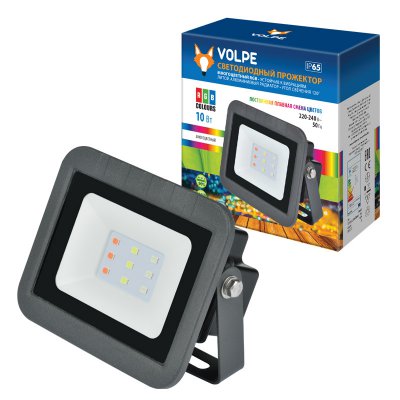 Прожектор светодиодный Volpe ULF-Q511 10W/RGB IP65 220-240В BLACK