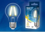 Лампа светодиодная Uniel LED-A60-7W/WW/E27/CL/DIM GLA01TR