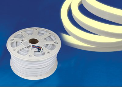 Лента светодиодная герметичная Uniel ULS-N21-2835-120LED/m-8mm-IP67-220V-8W/m-50M-WW бобина