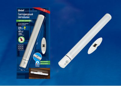 Светильник для мебели Uniel ULM-F43-0,9W/4200K SENSOR IP20 WHITE Светильник для мебели Uniel ULM-F43-0,9W/4200K SENSOR IP20 WHITE