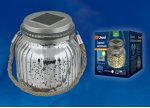 Садовый светильник на солнечной батарее Uniel USL-M-211/GN120 SILVER JAR