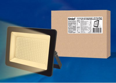 Прожектор светодиодный Uniel ULF-F18-150W/WW IP65 200-240В BLACK Прожектор светодиодный Uniel ULF-F18-150W/WW IP65 200-240В BLACK