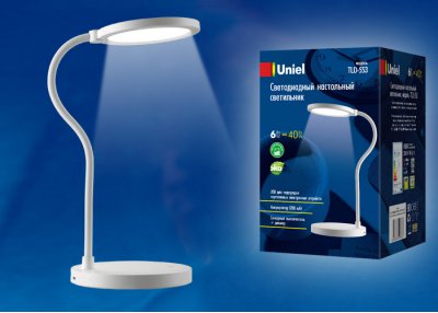 Светодиодный светильник с аккумулятором Uniel TLD-553 White/LED/400Lm/4500K/Dimmer/USB