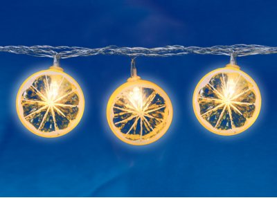 Гирлянда Uniel ULD-S0400-010/STB/2AA WARM WHITE IP20 LEMON