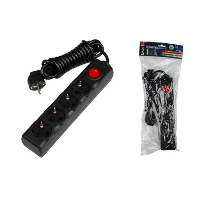 Удлинитель бытовой Uniel S-GCD4-3B BLACK
