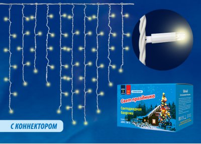 Гирлянда бахрома Uniel ULD-B3010-200/SWK WARM WHITE IP67