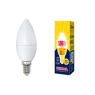 Лампа светодиодная Volpe LED-C37-11W/WW/E14/FR/NR