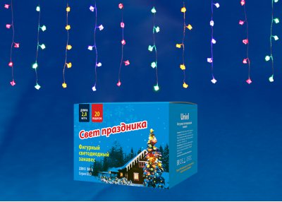 Гирлянда-занавес Uniel ULD-E2805-100/DTA MULTI IP20 DIAMOND