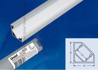 Аксессуар для монтажа светодиодных лент Uniel UFE-A13 SILVER 200 POLYBAG Аксессуар для монтажа светодиодных лент Uniel UFE-A13 SILVER 200 POLYBAG