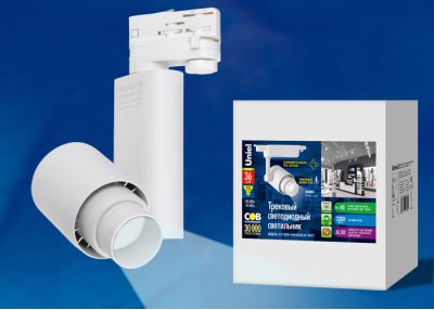 Трехфазная трековая система Uniel ULB-M09H-36W/4000К/AC WHITE Трехфазная трековая система Uniel ULB-M09H-36W/4000К/AC WHITE